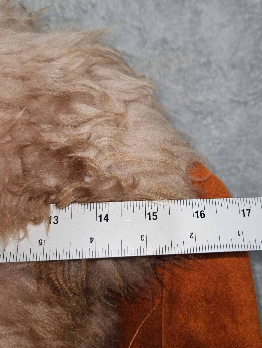 Vintage 70s Penny Lane Coat Shearling Collar Burnt Orange Suede Trench Jacket S - Picture 5 of 8